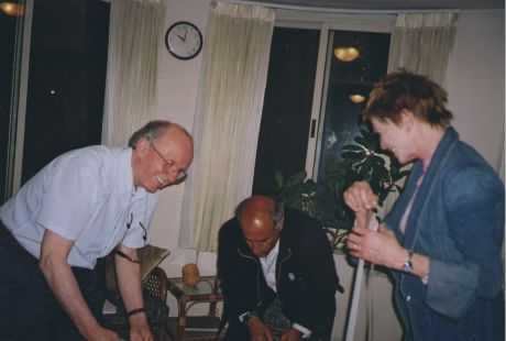 Justin, Mordechai, Susannah at work