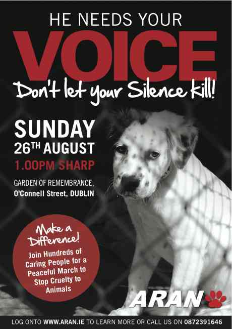 ARAN's 'All-Ireland March and Rally Against Cruelty to Animals' 2012 