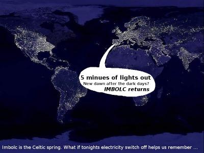 Imbolcs 5 minutes electricity switch off...