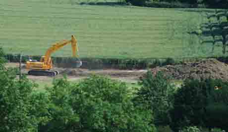 Excavator at Tara Intersection