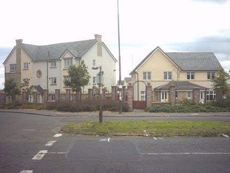 Newer housing at Pennywell roundabout.