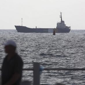 The Rachel Corrie seen from Ashdod yesterday