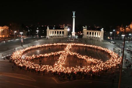 All lit up! (and in several other cities around the world)