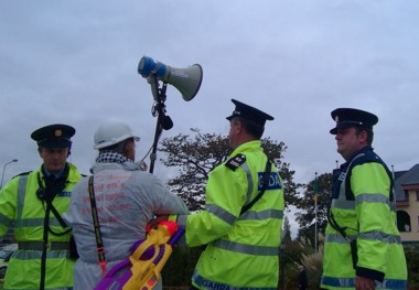 Garda arrest Eoin Rice for walking on the grass