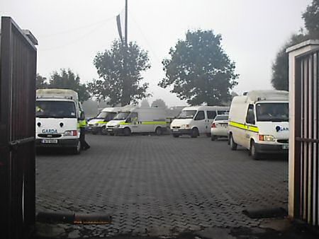 Garda vans on standby at nearby GAA grounds