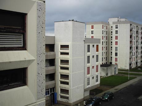 Aeriel view of the remaining blocks on St. Michael's estate