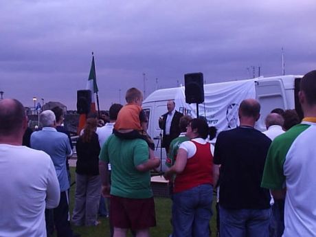 Main oration was delivered by Sinn Fin's Joe Austin!