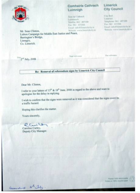 Limerick City Council's one line clarification.  