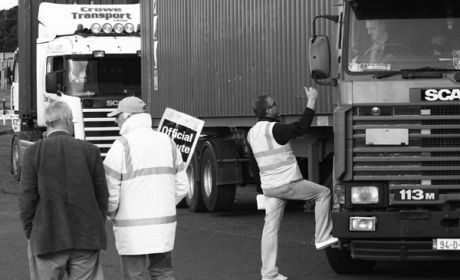 On the picketline, 7am.