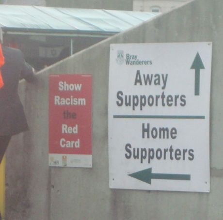 Irony as representatives of the racist apartheid state of Israel take to the field on an FAI ground