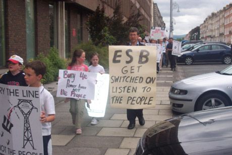 The protest outside ESB HQ Dublin 25th of July