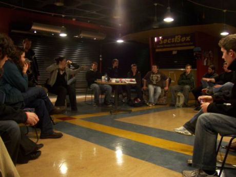 meeting after the protest