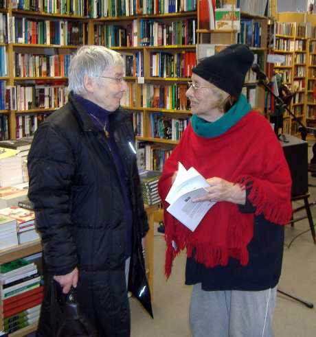 Colette Wittorski (left) with writer and activist Margaretta D'Arcy  (c) LitPix 2010