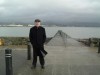 Sean Crudden at the pier in Omeath with Warrenpoint in the background.