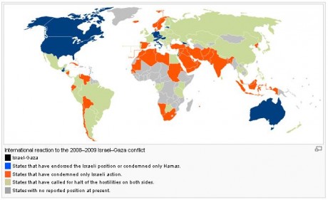 wikimap: International reaction to the 2008�2009 Israel�Gaza conflict 