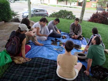 Photos from Anti-War Vigil in flooded Brisbane, Australia 