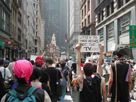 black teas society walking in the streets