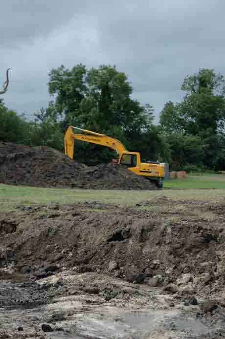 Area dug by Excavator
