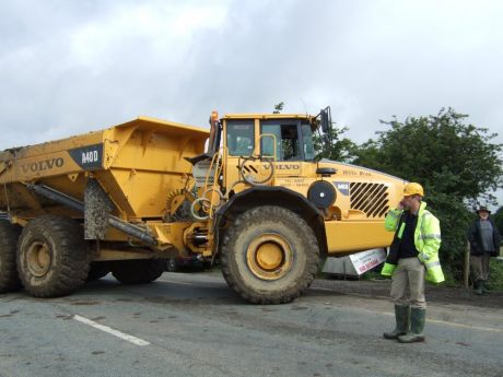 Huge machinery on Tara 