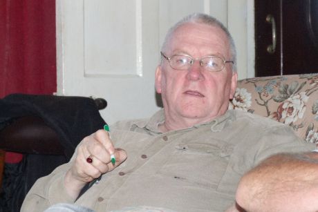 Archbishop Hynes pictured at Sunday morning's meeting of Greenore-Cooley Fisherman's Association