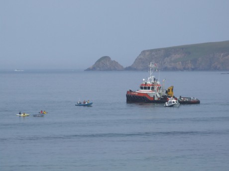 Kayak practice in the face of Shell's flotilla of destruction