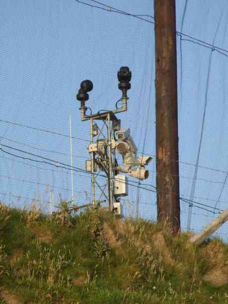 Surveillance equipment in the Glengad Shell compound