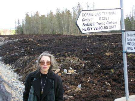 Maura Harrington at the Ballinaboy Refinery site