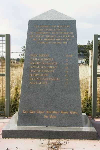 Teebane Memorial taken from CAIN site