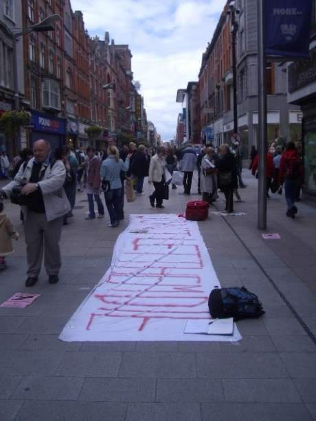 dont let them die banner on henry street