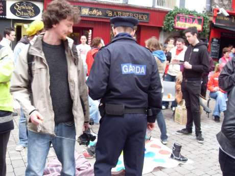 the gardai were not happy.