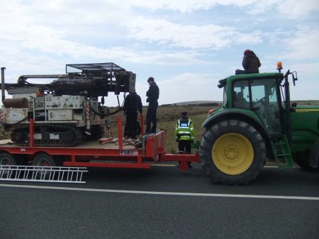 Blocking the tractor
