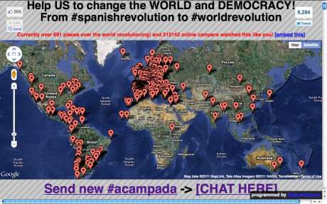 #SpanishRevolution > #Globalrevolution: 691 places around world currently in state of REVOLUTION
