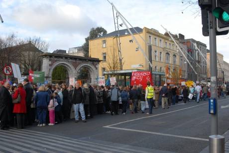 Some of the crowd in the Grand Parade