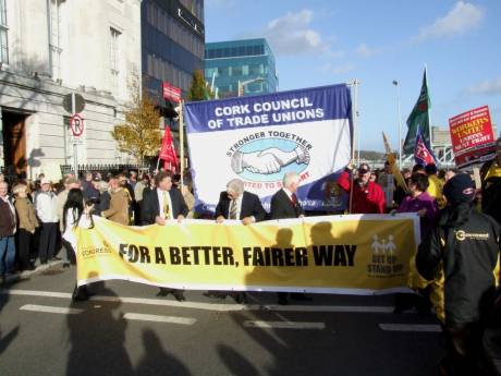 March about to start, Lapps Quay