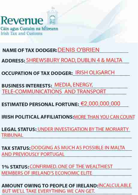 Denis O'Brien Tax Demand