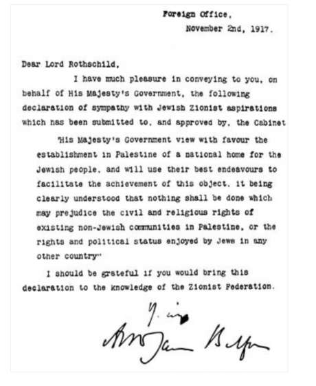 Image 1 Balfour Declaration