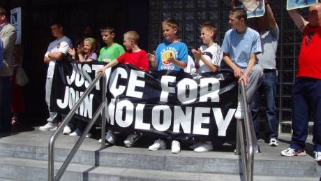 The maloneys stage another protest to highlight johner's case