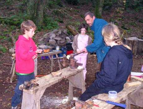 Mark Wilson and Woodcrafts trainees
