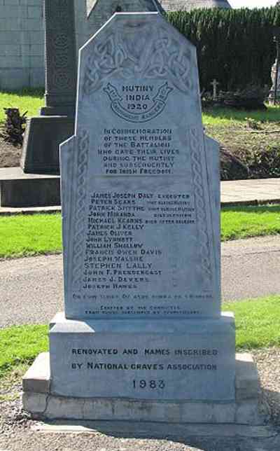 Gravestone in Glasnevin Cemetery Dublin, remembering the Connaught ranger mutineers. When was the last time you saw a Fianna Fail minister at that gravestone 