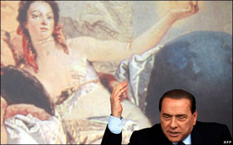 Mr spoke (mis spoke) from the Pallazo Chigi. - interesting decoration.