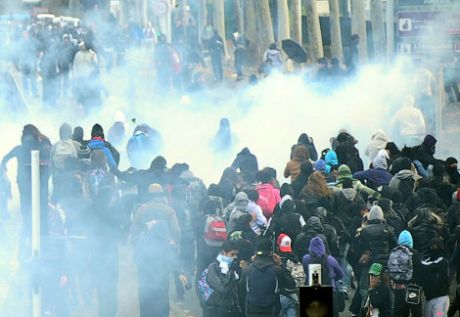  French pension reform protests- Nanterre