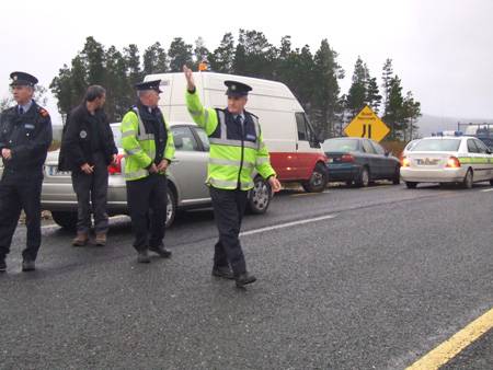 Cops, second on the left recognised as Dublin protest specialist